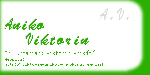 aniko viktorin business card